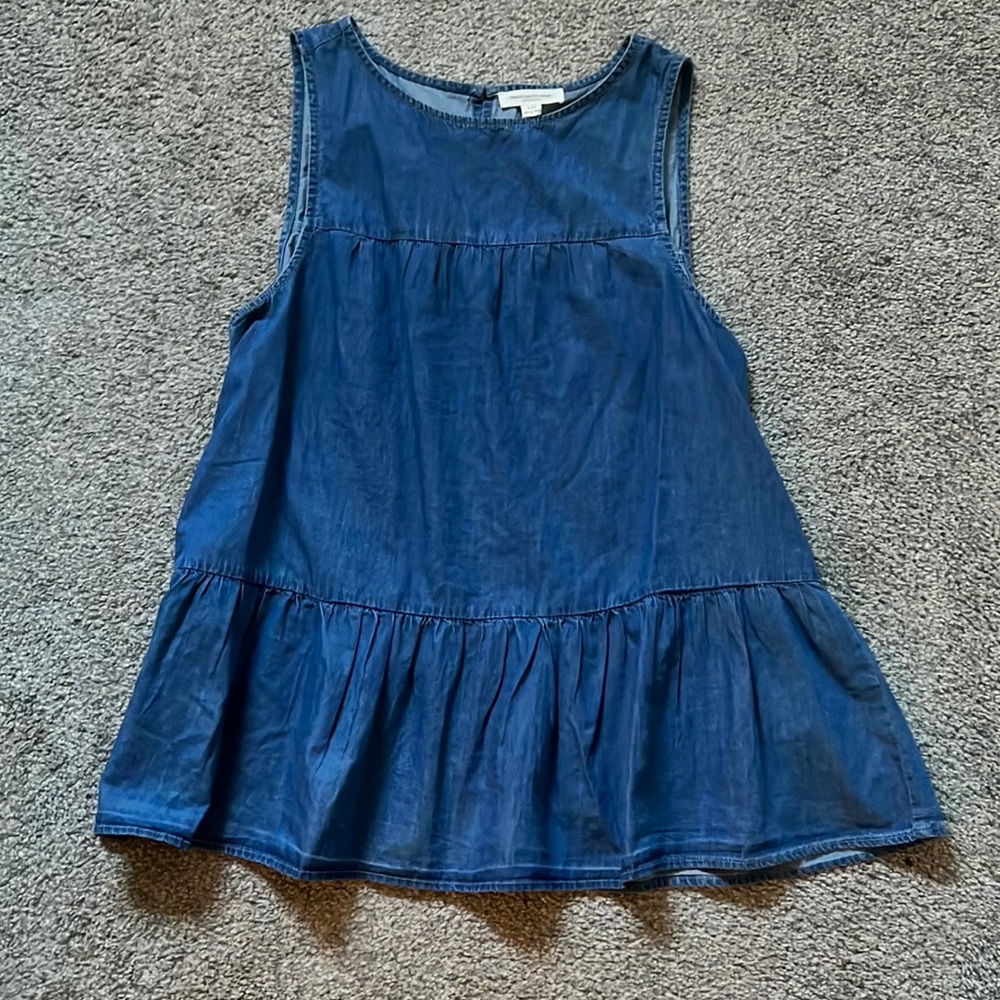 Beachlunchlounge collection denim peplum tank